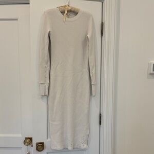 Cotton Citizen Cream Long Sleeve Dress